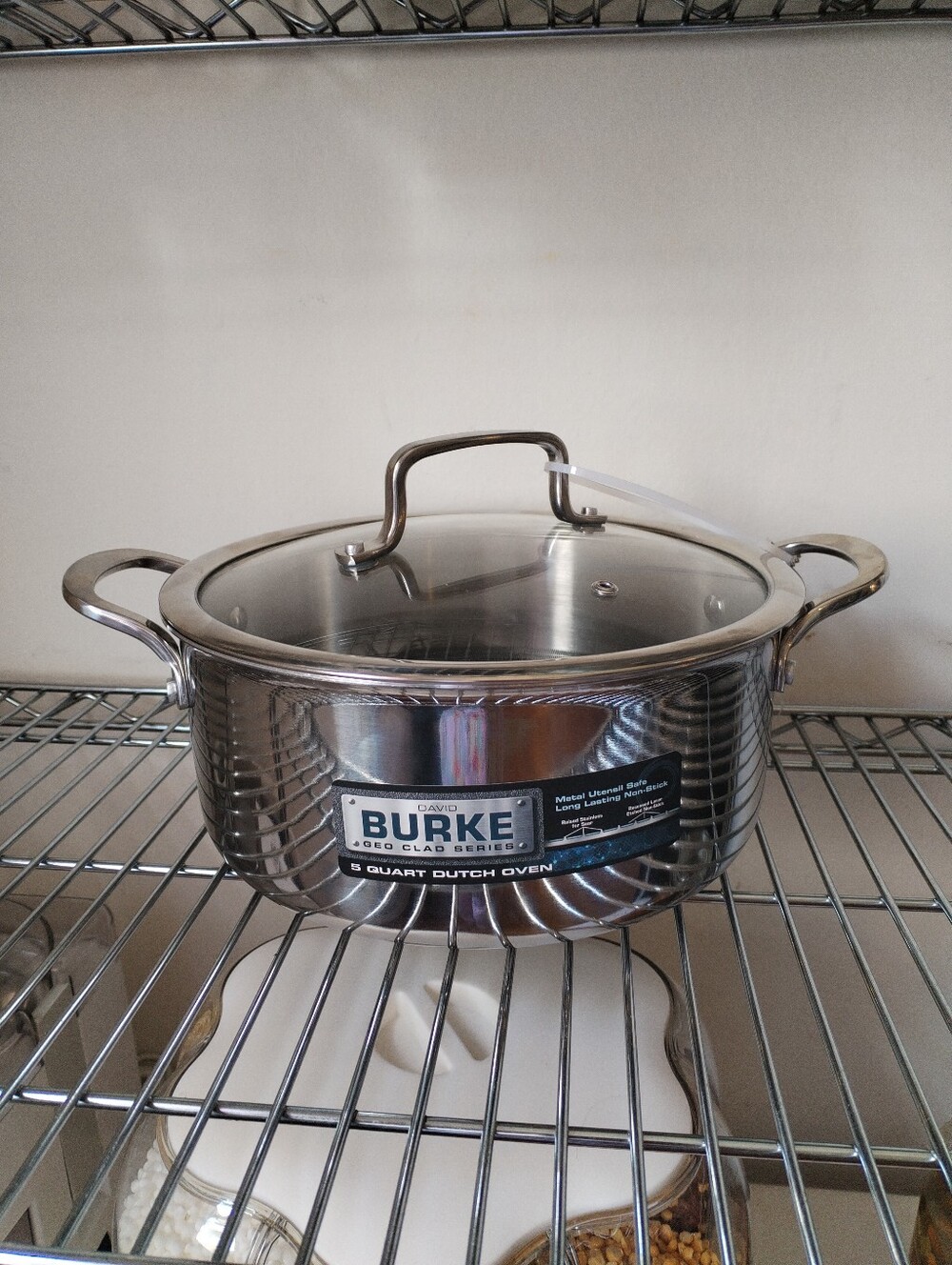 David Burke 5-Quart Geo Clad Series Stainless Steel Dutch Oven